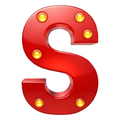 A 3D number 3 in a movie theater setting, shiny red surface; bright spotlights from above; cinematic glow with subtle haze; glossy, premium Hollywood countdown look; centered composition. sticker