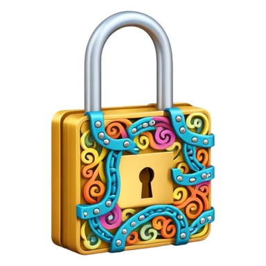 Paper padlock, a lock made out of folded paper sticker