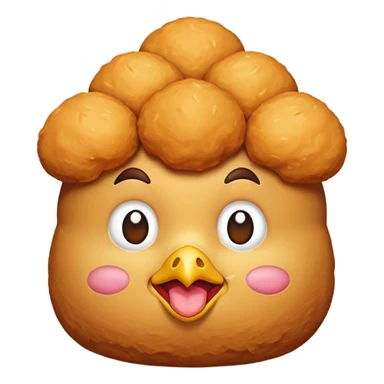 Make an emoji of a chicken nugget sticker