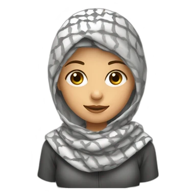 Girl wearing Keffiyeh sticker