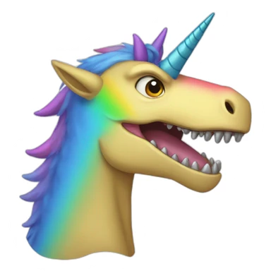 unicorn-tyrannosaurus-rainbow-digimon sticker