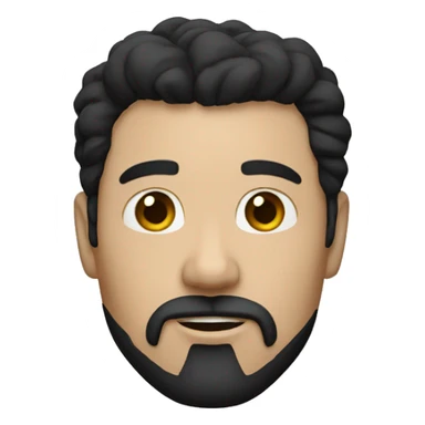 full man with goatee, white skin, black hair sticker