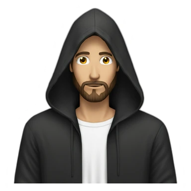 Jesus as a hacker with black hoodie sticker