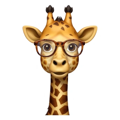 Girafe with glasses  sticker