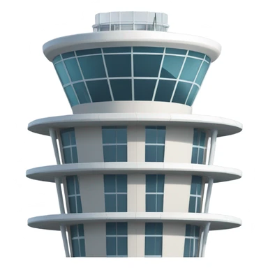 air traffic control tower, fullsize, modern sticker