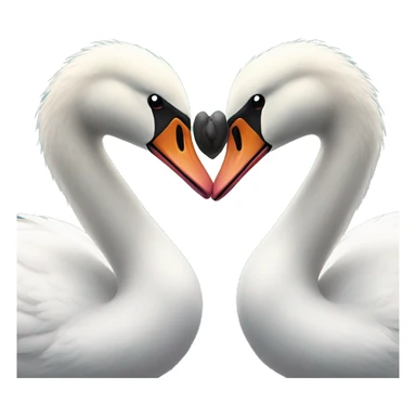 two loving swans sticker