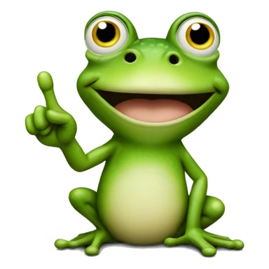 Frog with his point Finger on his ließ sticker