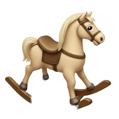 Beige rocking horse  sticker