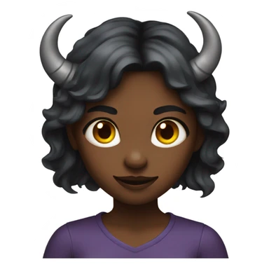 girl with demon horns sticker