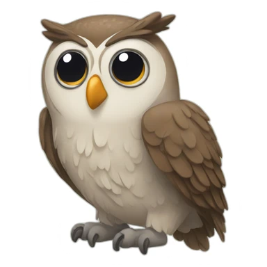 tired owl sticker