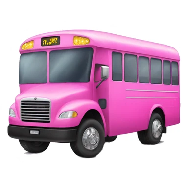 Pink party bus sticker
