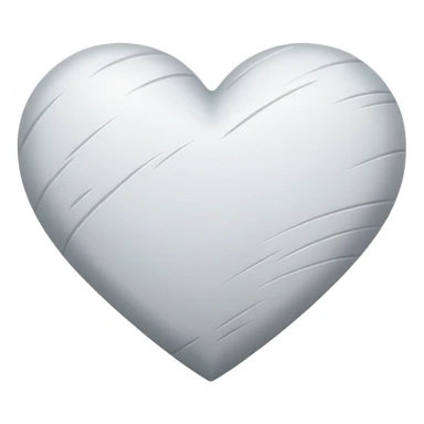white heart with scratches sticker