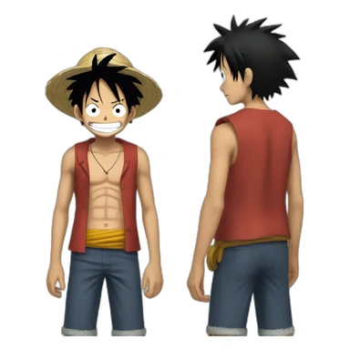 luffy standing with is scar sticker