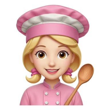Pink chef hat princess peach sticker