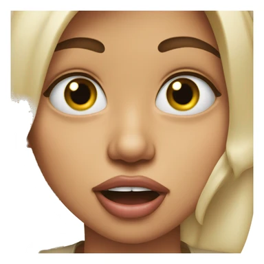 Girl rolling her eyes w tounge out  sticker