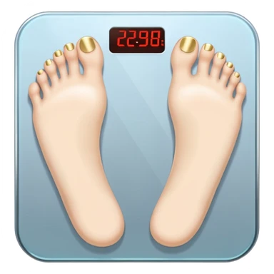 feet on digital scales sticker