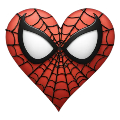 spiderman heart sticker