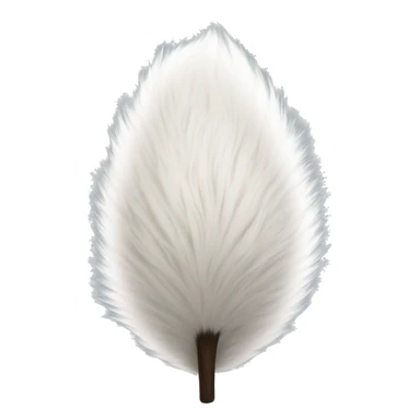 white fox fur tail sticker