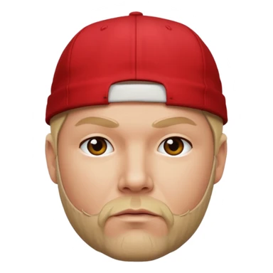 Fred Durst red cap back, blonde hair sticker