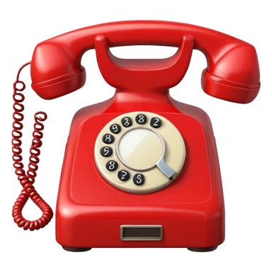 telephone red call sticker