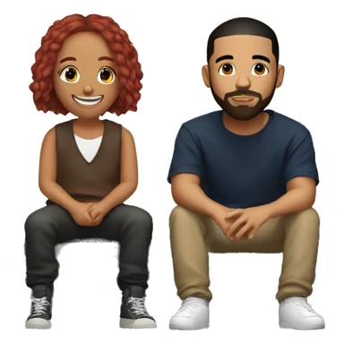 drake and kendrick lamar sitting next to eachother sticker