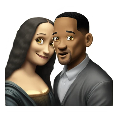 Will smith slapping mona lisa sticker
