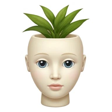 Vase human head  sticker