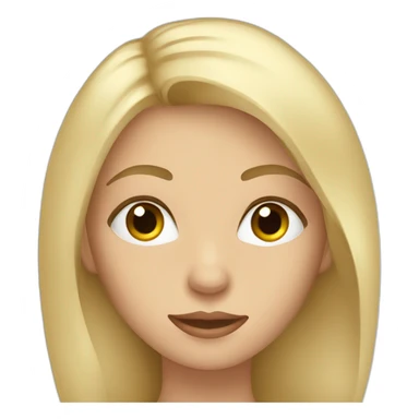 Mujer rubia colocha con ojos claros y piel blanca sticker