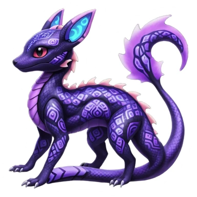 Nebulae Salandit-Umbreon-Fakémon-hybrid-creature (full body)  sticker