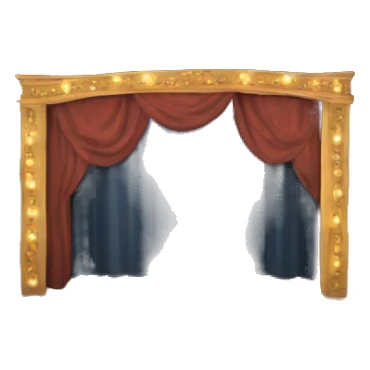 maquette theatre with lights and set model sticker