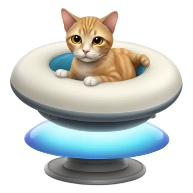 Cat on ufo sticker