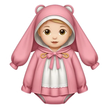baby girl traditional baby clothes sticker