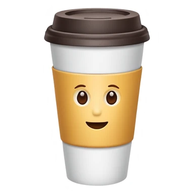 Paper coffee cup sticker