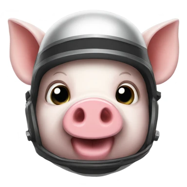 piggy in a helmet sticker