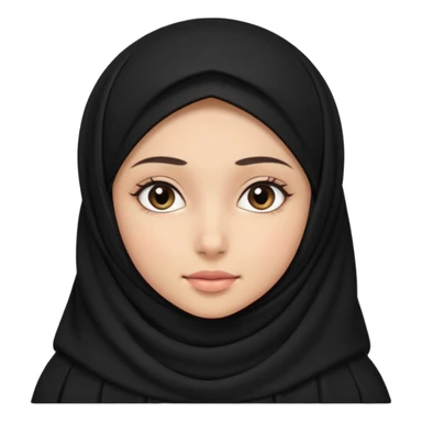 girl with black hijab sticker