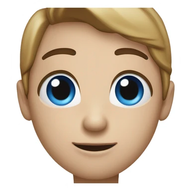 Una cara decepcionada con un corazón azul sticker