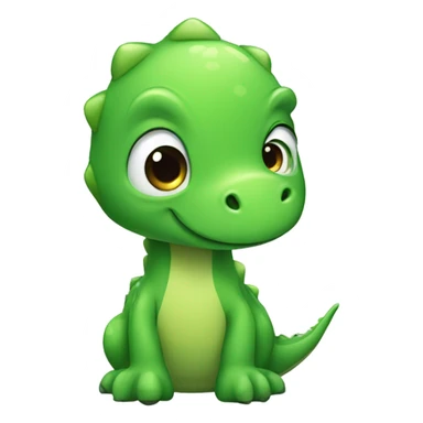 cute green dinosaur sticker