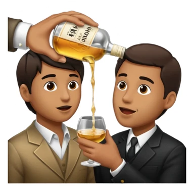 Pouring a shadow liquor in someone’s mouth sticker