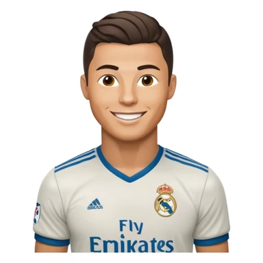 cristiano ronaldo wearing a real madrid jersey sticker