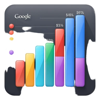 bar chart with Google colors sticker