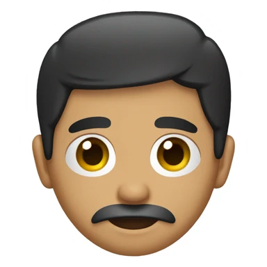 mexican person with short black hair and short beard sticker