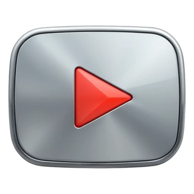 silver youtube play button sticker