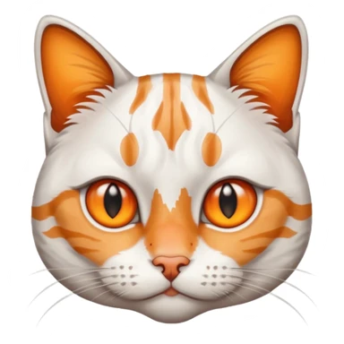 Mix of white and tabby cat with orange smudge on the nose looks at you curiously but also disapprovingly sticker