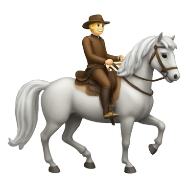 eine Reiterin auf Pferd und ein Reiter auf Pferd sticker
