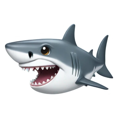 Shark with ear plugs  sticker