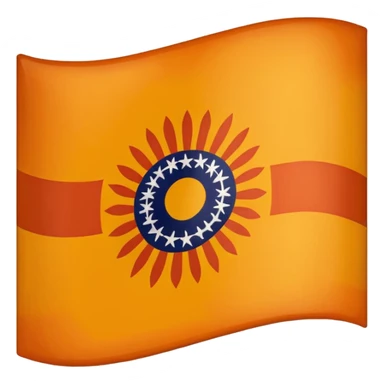 Native American Cherokee flag orange sticker