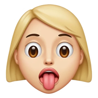 rolled eyes tongue out sticker