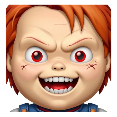 Chucky kiss face sticker