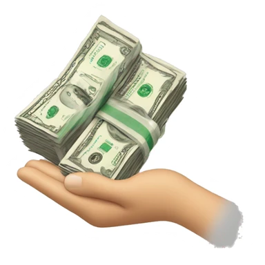 giving money from hand to hand sticker