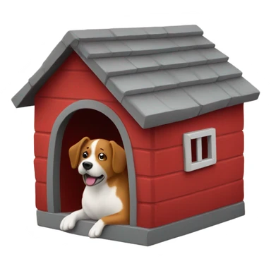 red dog house sticker